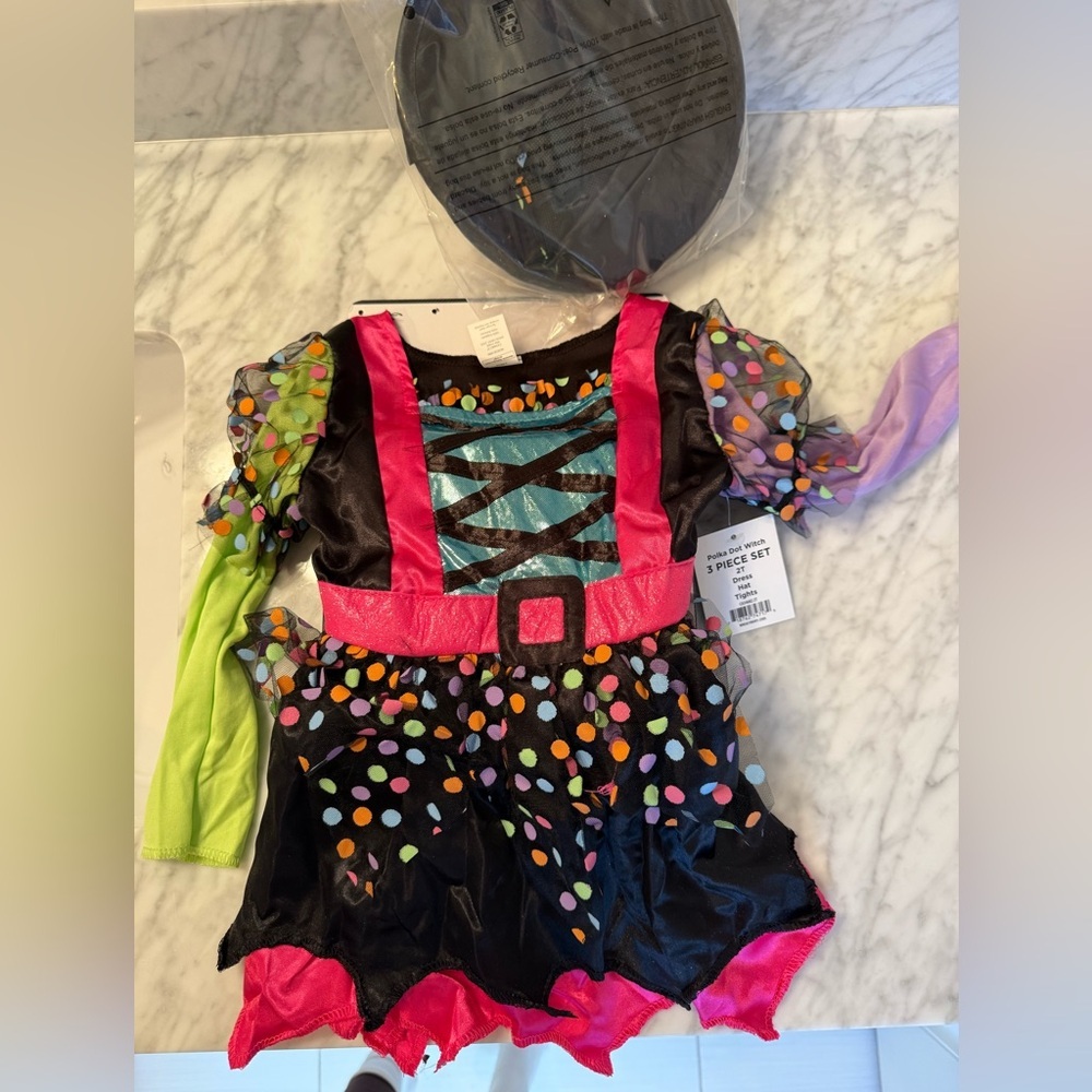 NWT Polka Dot Witch Costume for Toddlers - Picture 2 of 4